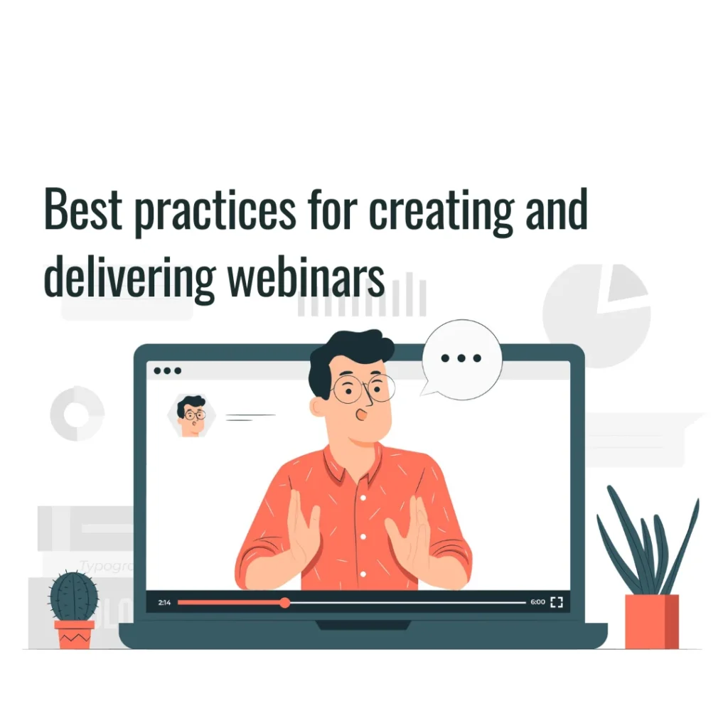 A person interacting with a webinar platform, highlighting various interactive features