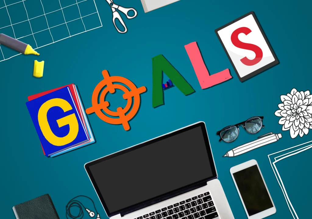 Visual concept showing setting clear e-learning objectives