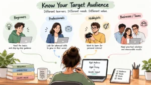 Different learner personas for an online course