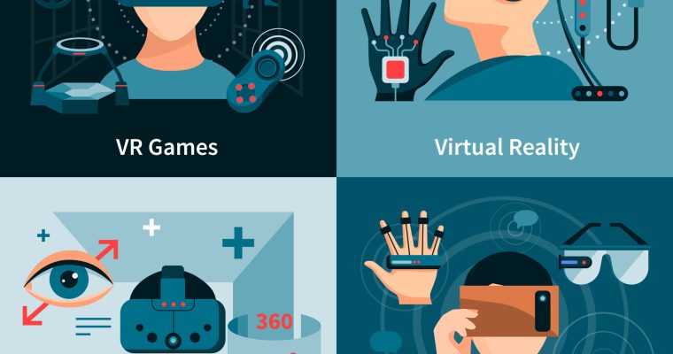Collage of Future Learning Technologies: VR headsets, AI algorithms, Microlearning, and Gamification icons symbolizing the evolution of eLearning